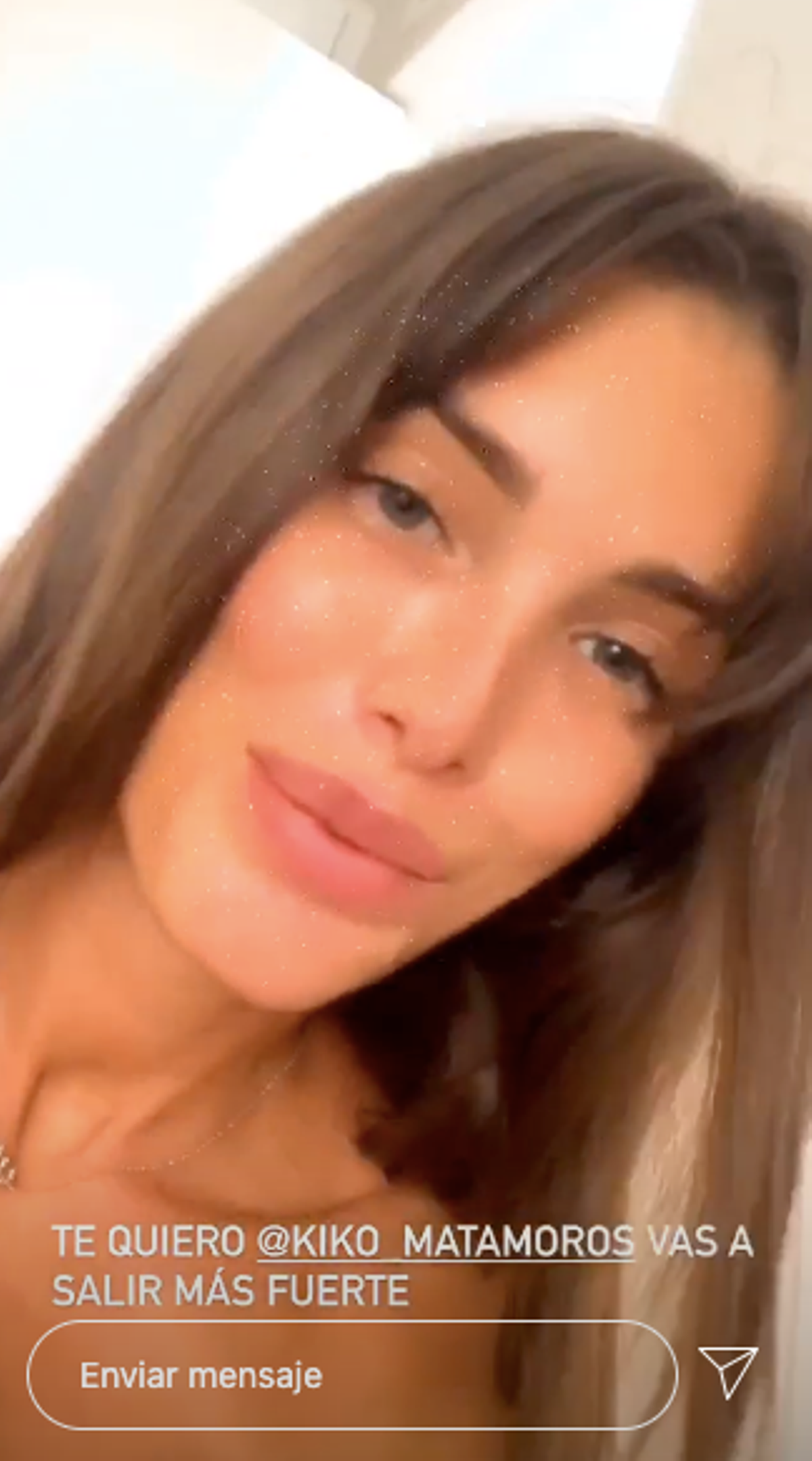 Marta López dando apoyo a Kiko Matamoros en Instagram