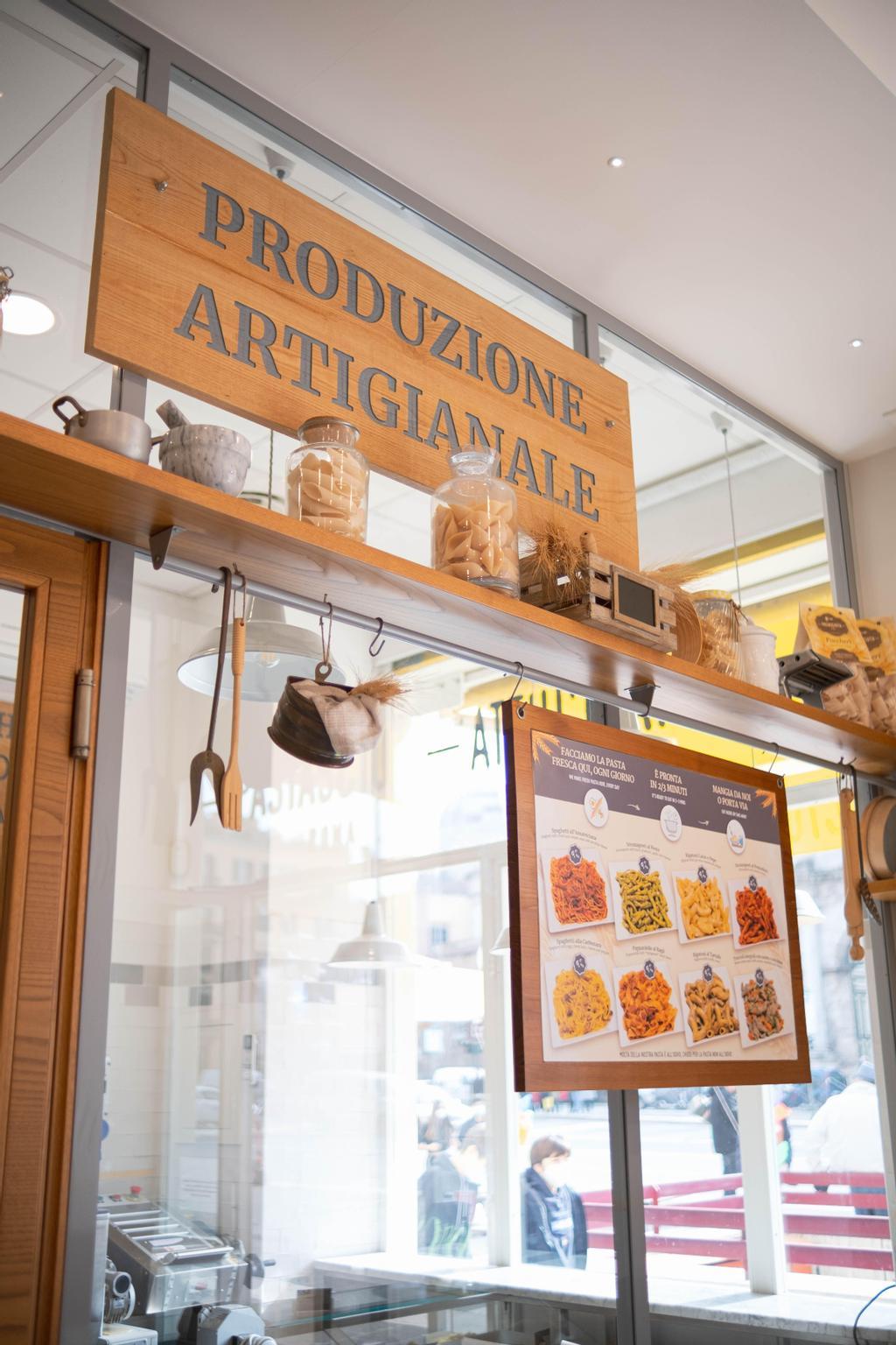 Pasta artesanal hecha al momento en Pastaciutta.