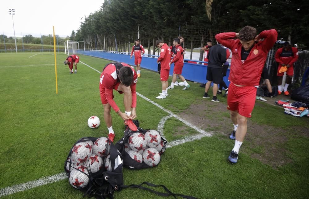 El Real Mallorca entrena en la ciudad deportiva del Alavés