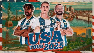 Cartel del anuncio de la pretemporada del C.D. Leganés en Estados Unidos