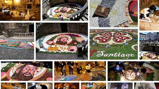 Un collage con algunas de las actividades de la federación de alfombristas.   | // FAGAARTE
