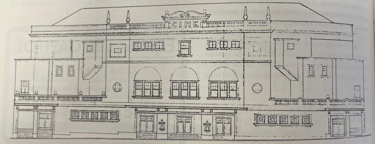 Primer proyecto del Cine Metropol, en la rúa Doutor Teixeiro (abril 1947)