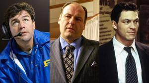 Kyle Chandler, James Gandolfini y Dominic West en Friday night lights, Los Soprano y The wire, respectivamente