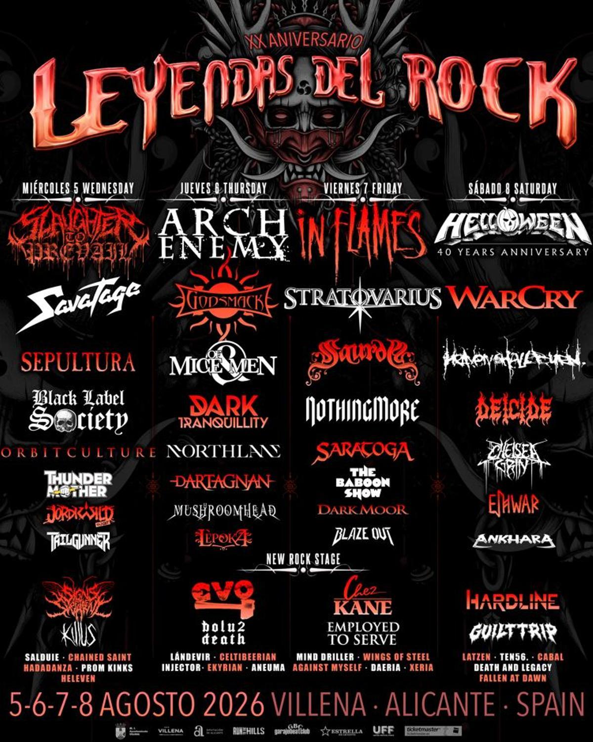 Cartel de Leyendas del Rock 2026
