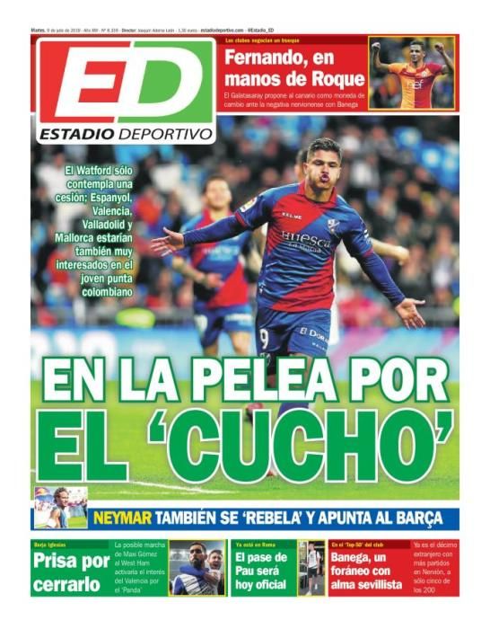 Portada ESTADIO DEPORTIVO martes 9 de julio 2019