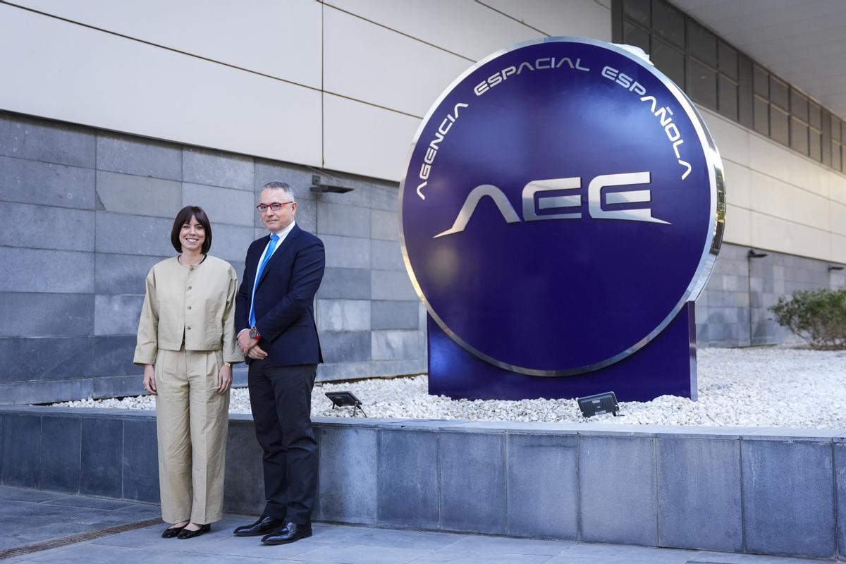 La ministra de Ciencia, Innovación y Universidades, Diana Morant, durante el acto de presentación del logo oficial de la Agencia Espacial Española (Sevilla), a 4 de octubre de 2024 en Sevilla (Andalucía, España). La Agencia Espacial Española, AEE, ha presentado su logo en la sede central. La ministra de Ciencia, Innovación y Universidades, Diana Morant, ha presidido dicho acto. 04 OCTUBRE 2024 Joaquin Corchero / Europa Press 04/10/2024. DIANA MORANT;Joaquin Corchero