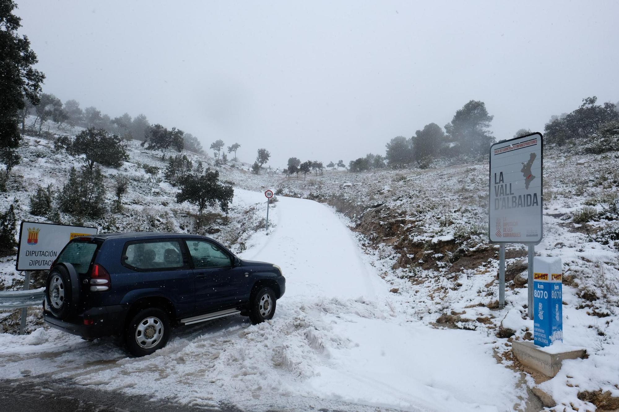 Nevada en el Alto Vinalopó