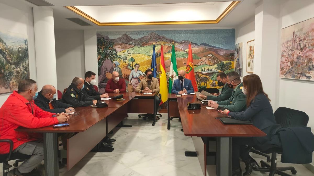 Imagen de la Junta Local de Seguridad celebrada en el Ayuntamiento de Casabermeja.