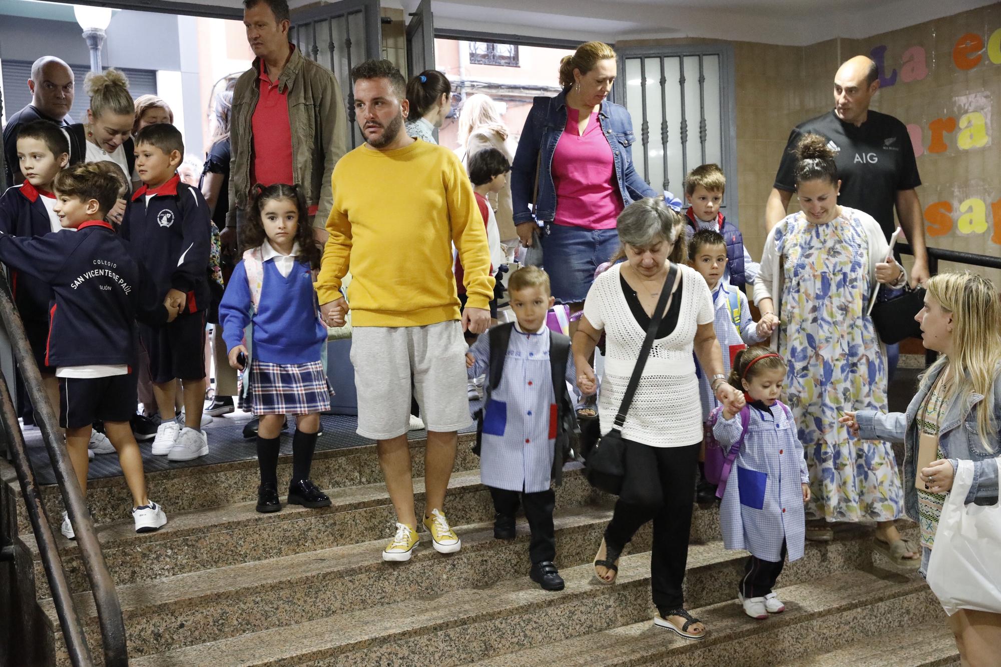 Inicio de curso en el colegio San Vicente de Paul, en Gijón