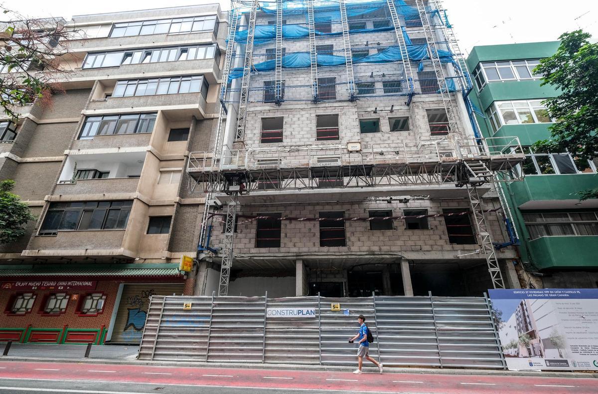 Construcción de viviendas en la capital grancanaria.