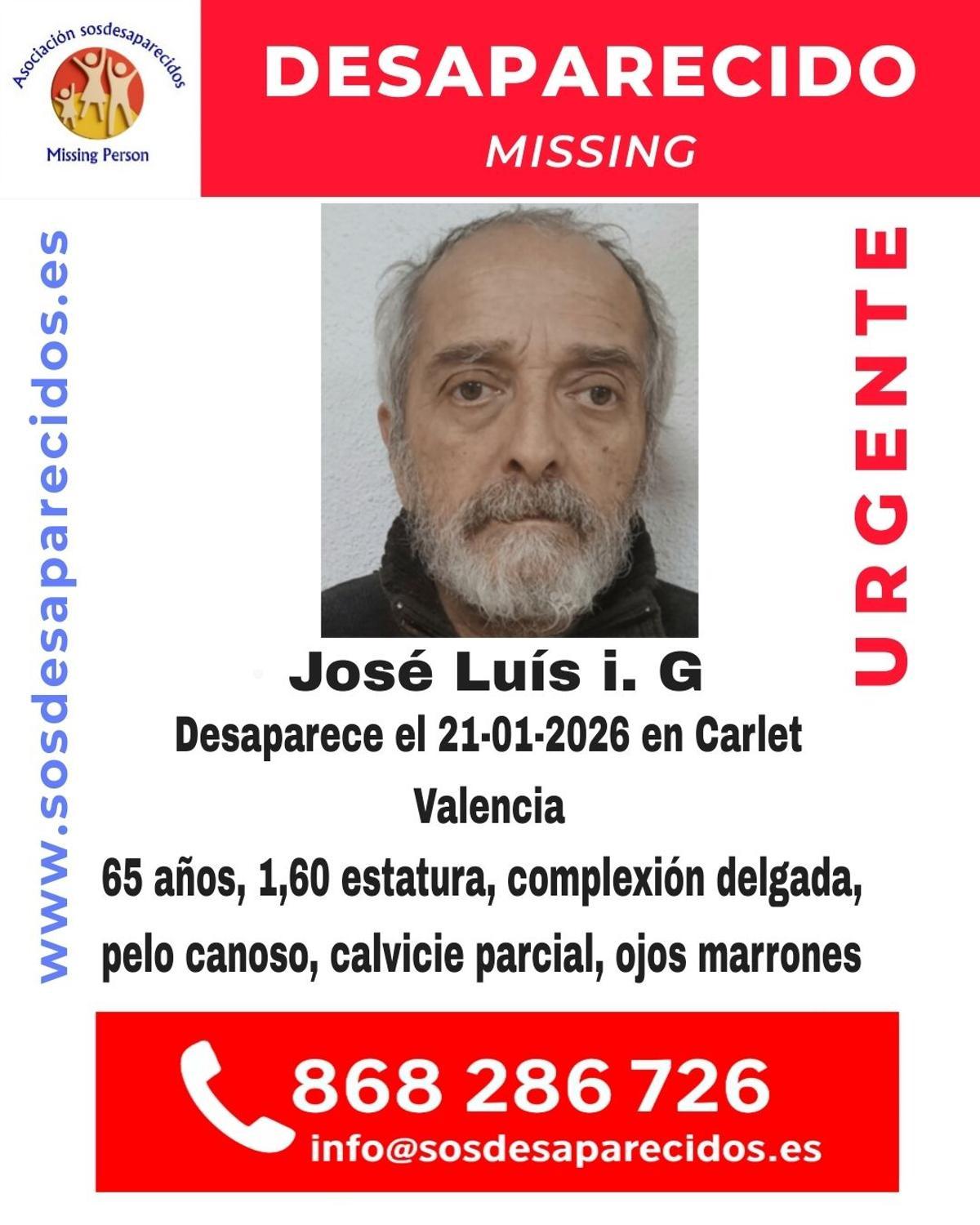 Imagen del desaparecido.