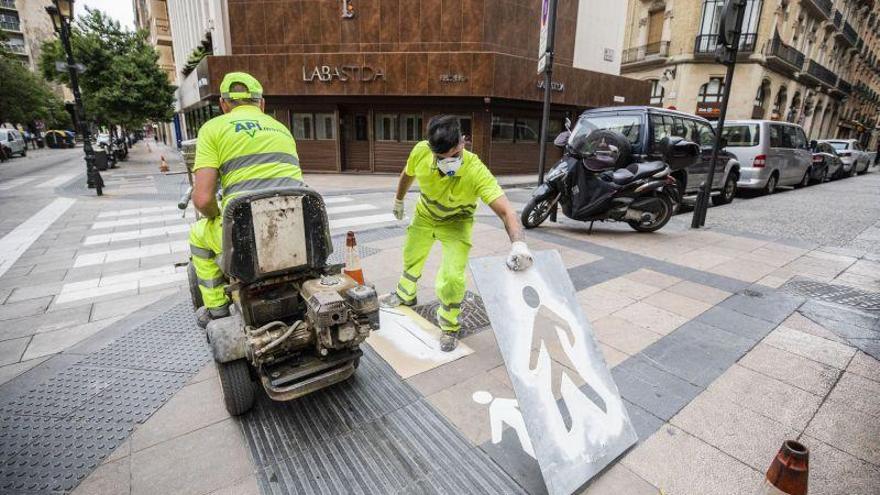 Zaragoza se plantea permitir que se monten terrazas en las calzadas