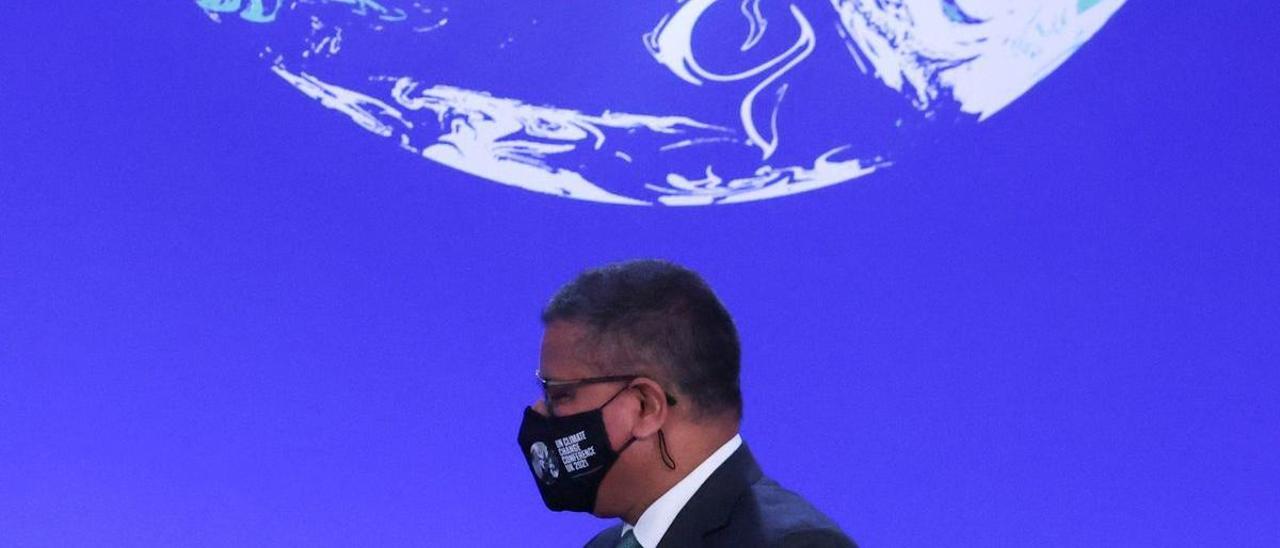 El presidente de la COP26, Alok Sharma, en la cumbre del clima de Glasgow.