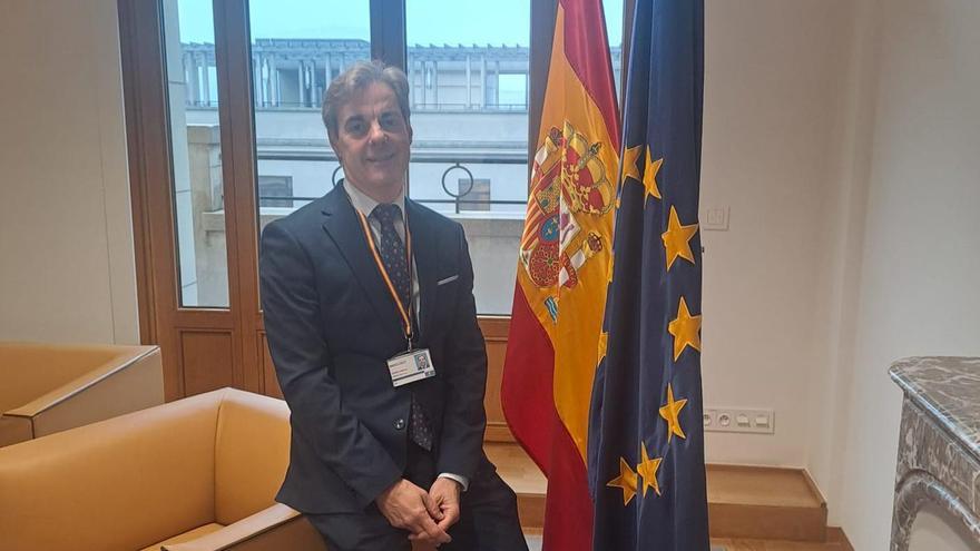 Pedro Yenes en las oficinas de la Representación Permanente de España ante la UE en Bruselas.