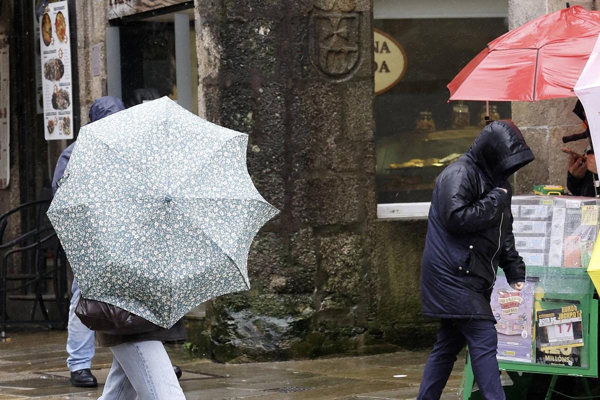 Santiago bajo la borrasca Leonardo