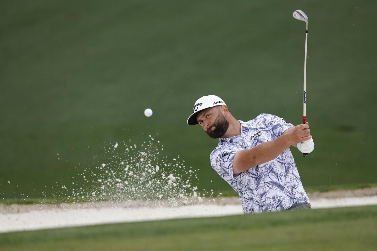 Jon Rahm, en la ronda de entrenamientos del Augusta National. Jon Rahm, en la ronda de entrenamientos del Augusta National.
