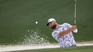 Jon Rahm, en la ronda de entrenamientos del Augusta National. 