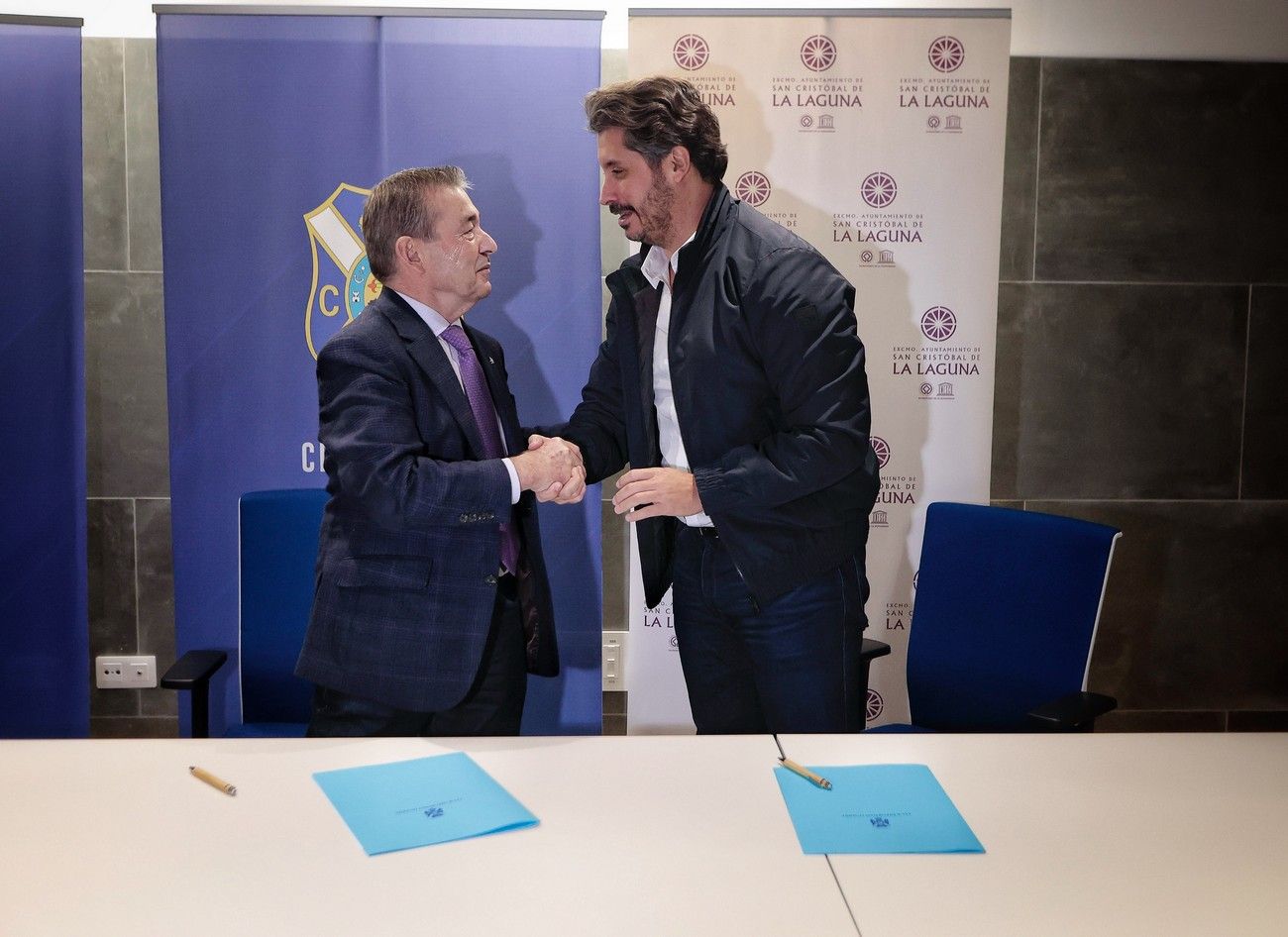 Acuerdo de colaboración ente el CD Tenerife y el Ayuntamiento de La Laguna