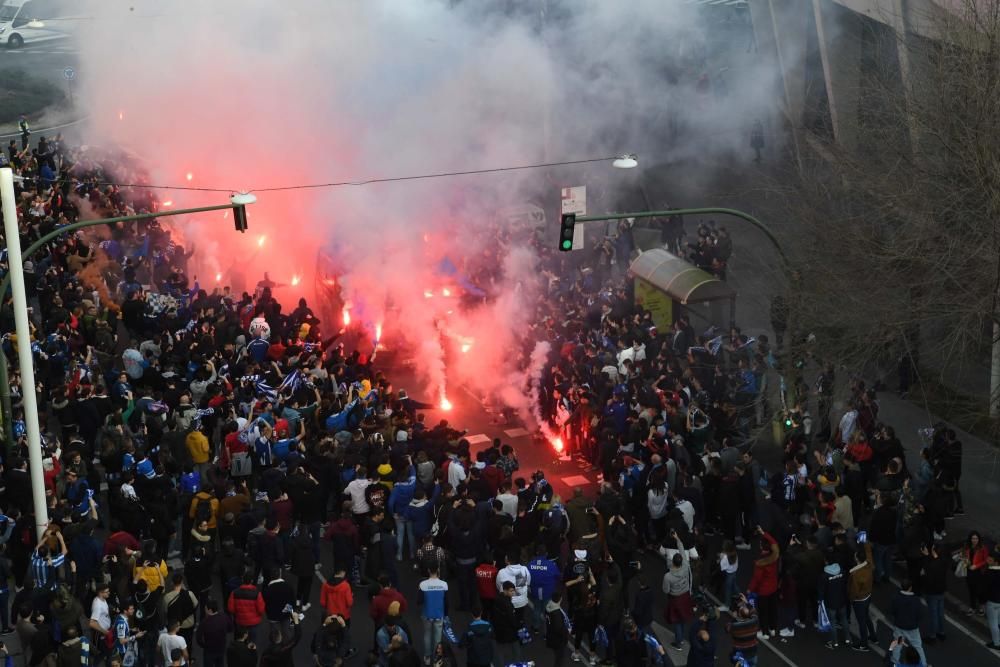 Llegada a Riazor antes del Dépor-Las Palmas