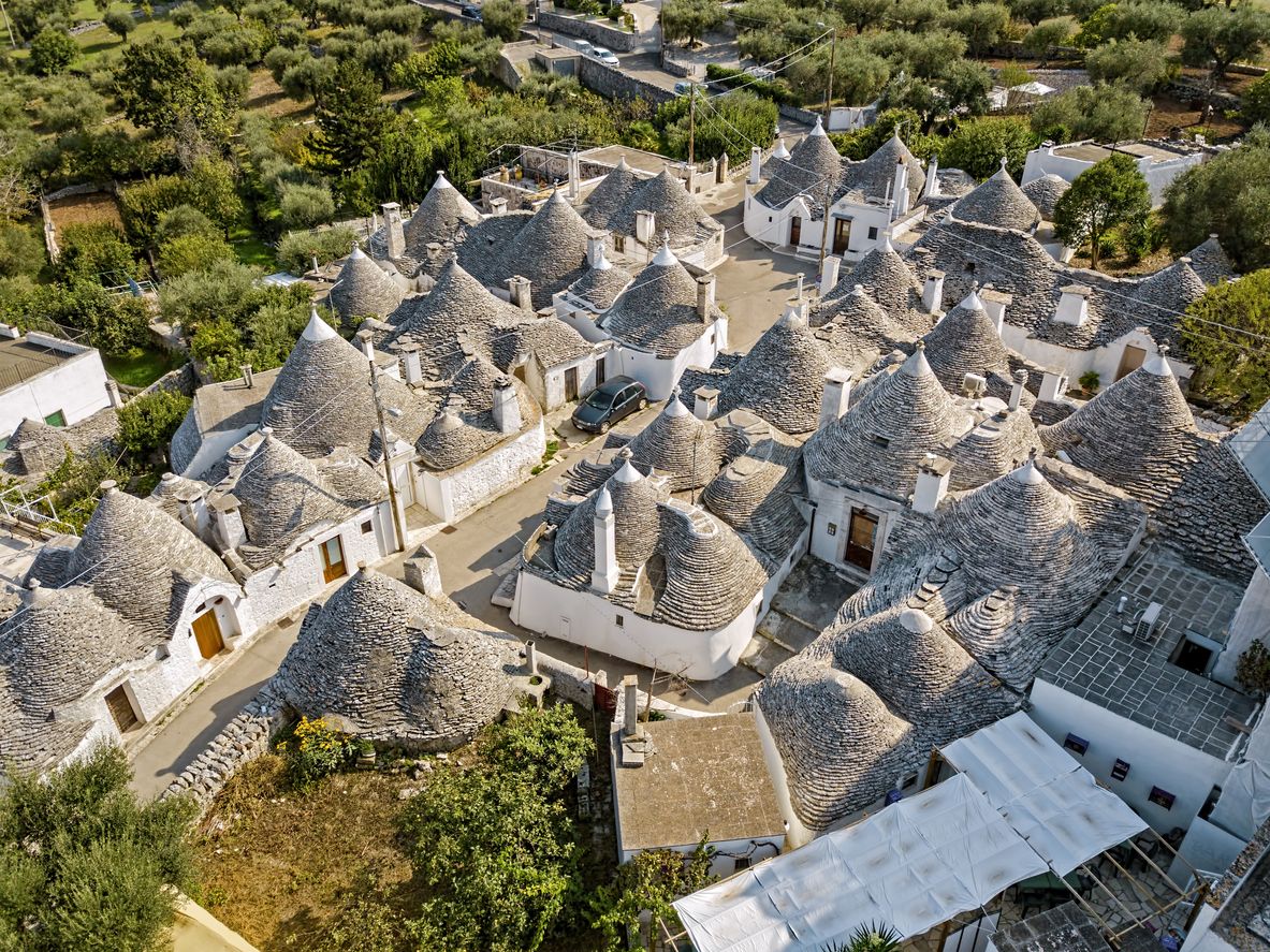 Casas Trulli en Alberobello, Bari, Italia