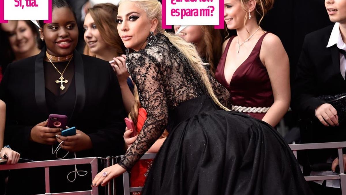 Lady Gaga no se cree su GUAU!! en los Grammy 2018