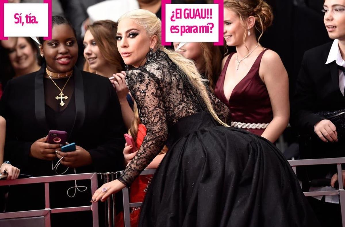 Lady Gaga no se cree su GUAU!! en los Grammy 2018