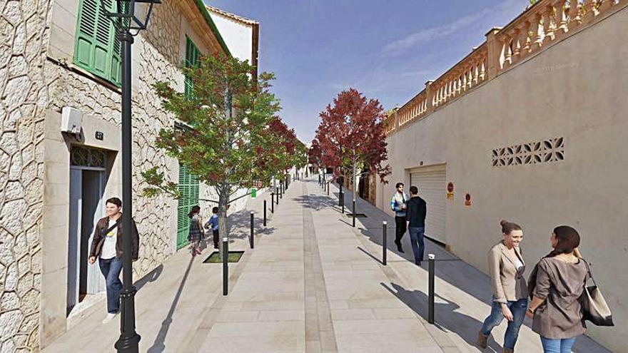 Un tramo de la calle Major de Calvià vila será semipeatonal