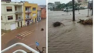 Las calles se convierten en ríos en el interior de Castellón: "Nunca habíamos visto tanta agua; entra hasta por la pared"