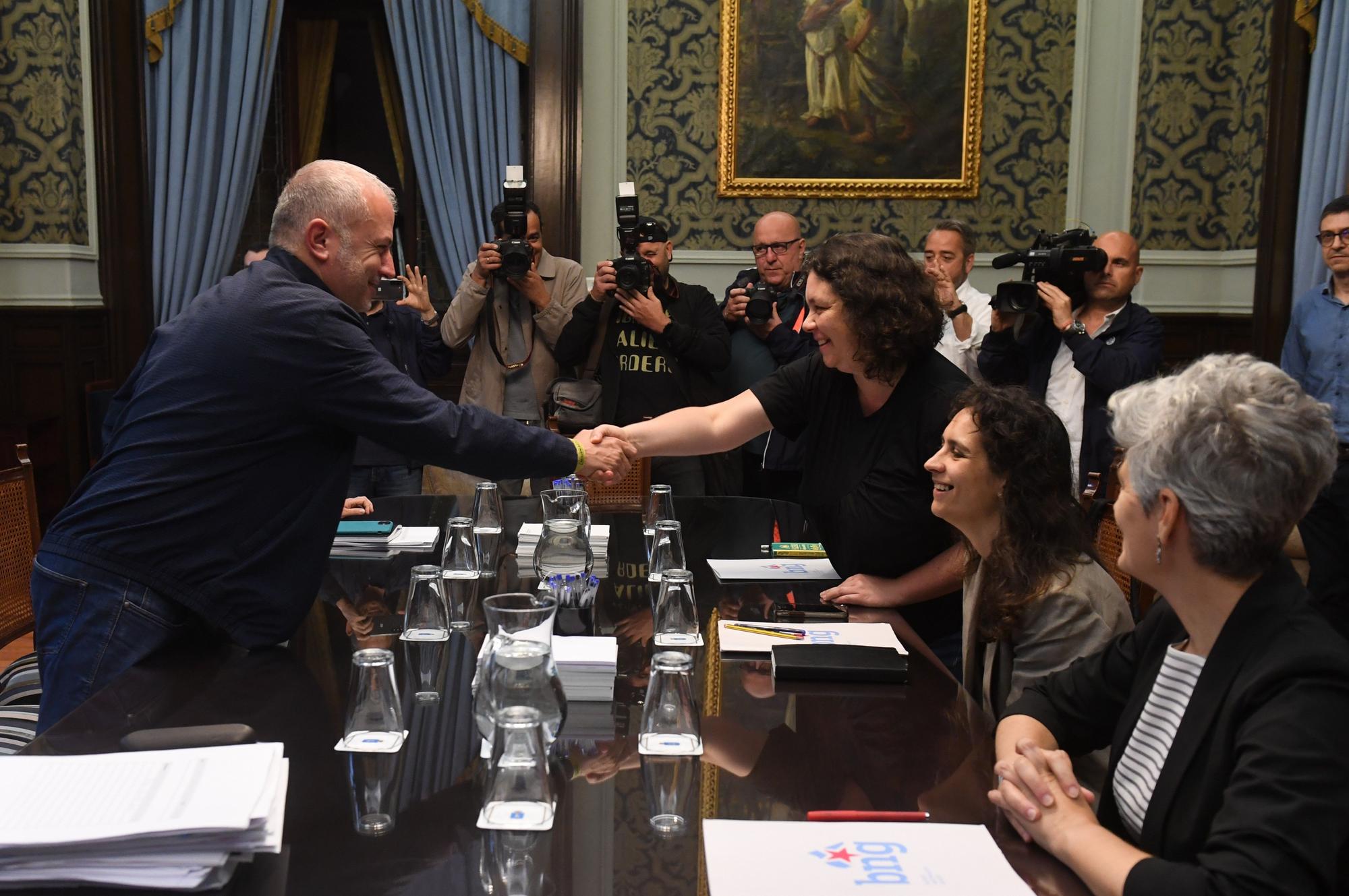 Segunda reunión entre PSOE y BNG para negociar la fórmula de gobierno en A Coruña