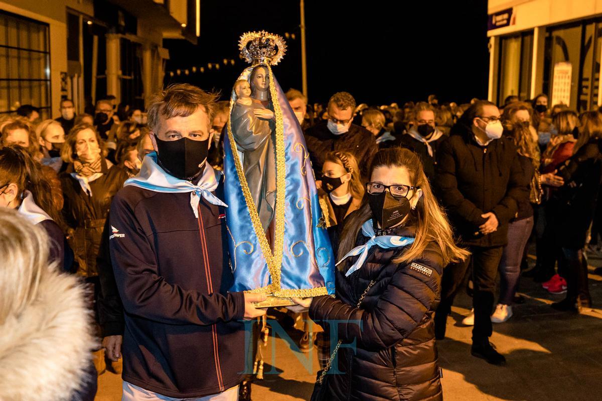 Dos años después de que el mundo se parara por el estallido de la pandemia de coronavirus, las puertas de la iglesia de San Jaime y Santa Ana se han vuelto a abrir al filo de las 5.30 de la madrugada para festejar de nuevo el 16 de Marzo, el día en el que se conmemora la Trobada de la Mare de Déu