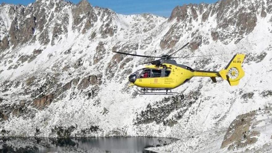 Un helicóptero que ha participado en la búsqueda