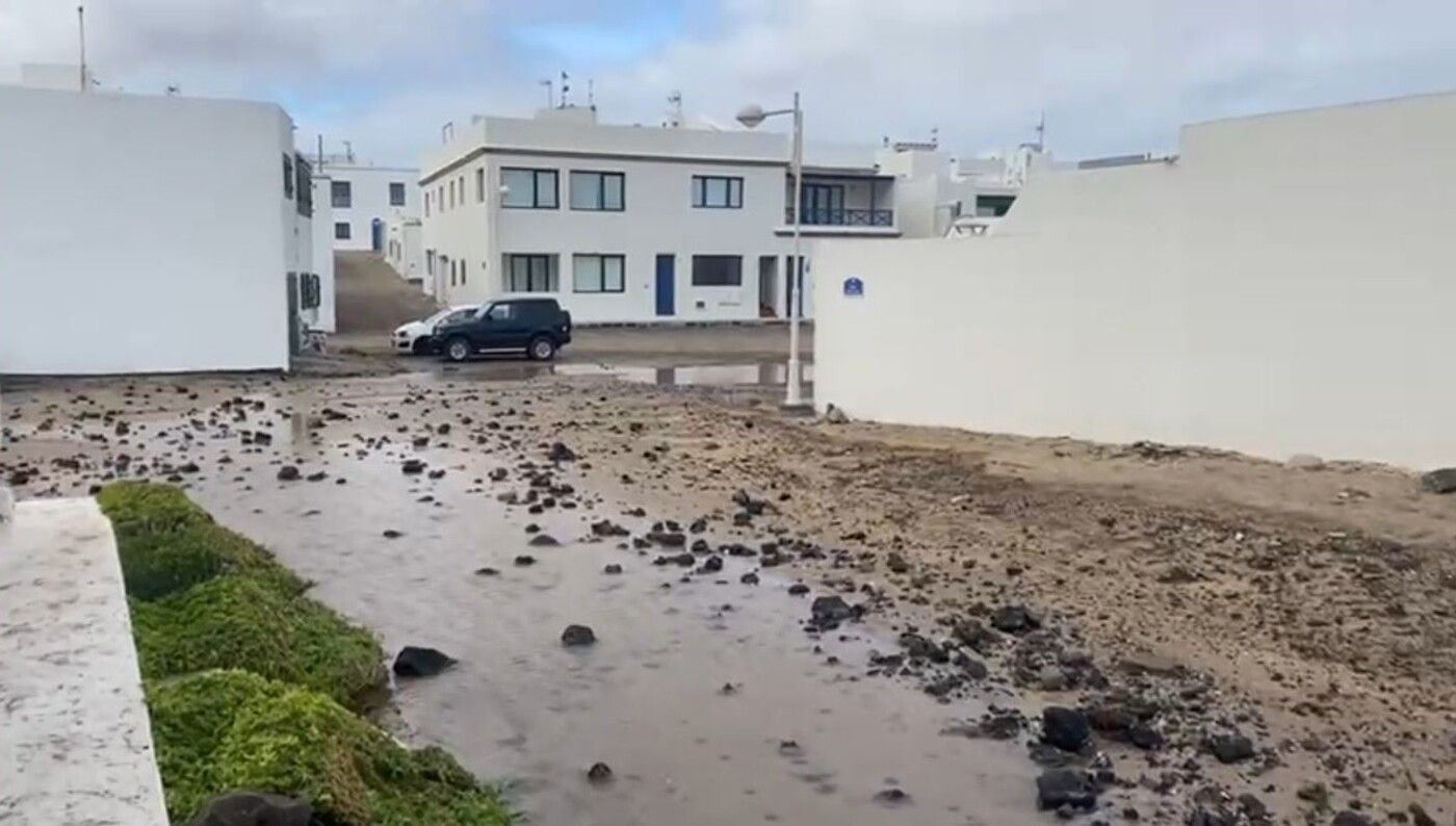 Temporal de mar en Caleta de Famara