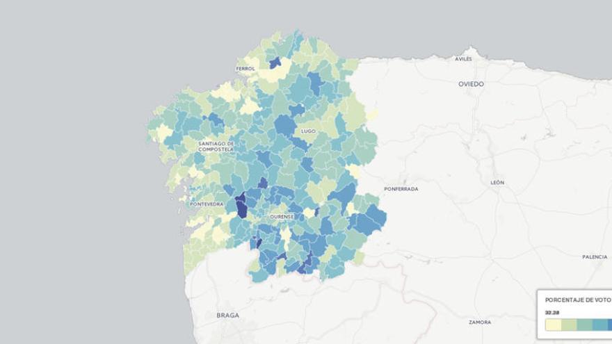 El PP se mantiene como primera fuerza pero pierde el pulso en zonas urbanas