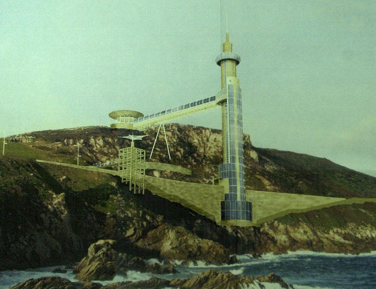 PROYECTO DE TOMÁS LÓPEZ LAMAS QUE ASPIRA A DEFINIR LA ESTÉTICA DEL ASCENSOR PANORÁMICO DEL MONTE DE SAN PEDRO. 22/05/02PROYECTOS. DISEÑOS. ASCENSORES. ELEVADORES. ELEVADOR