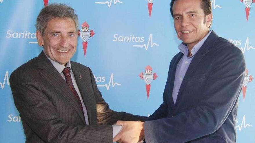 Carlos Mouriño y el director general de Sanitas Seguros, Iñaki Peralta.