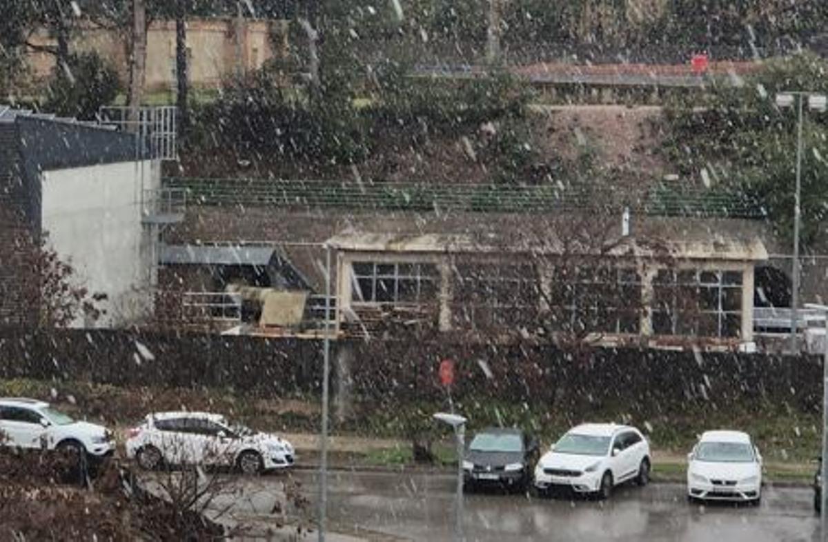 Imatge de la nevada a Manresa