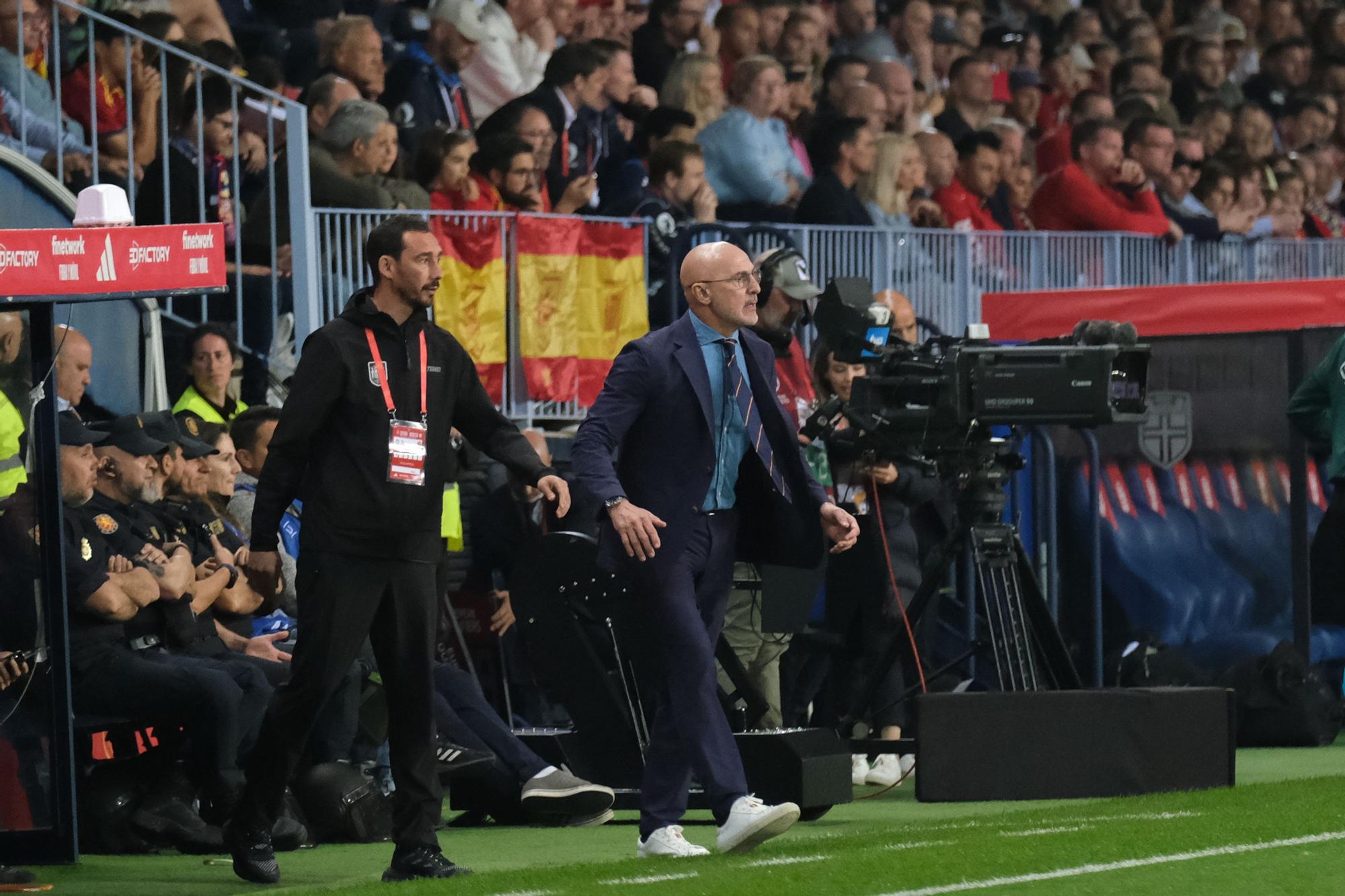 La Roja juega en Málaga contra Noruega, en imágenes