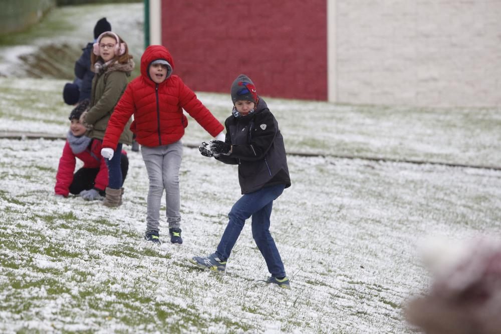 La nevada en la comarca de Avilés