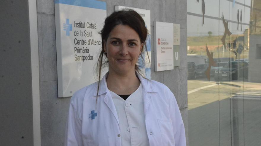 Berta Rodoreda, a la recepció del CAP de Santpedor