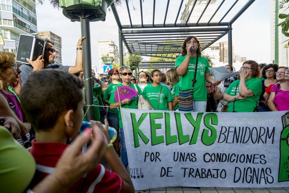 Manifestación de las limpiadoras de hotel en Benid