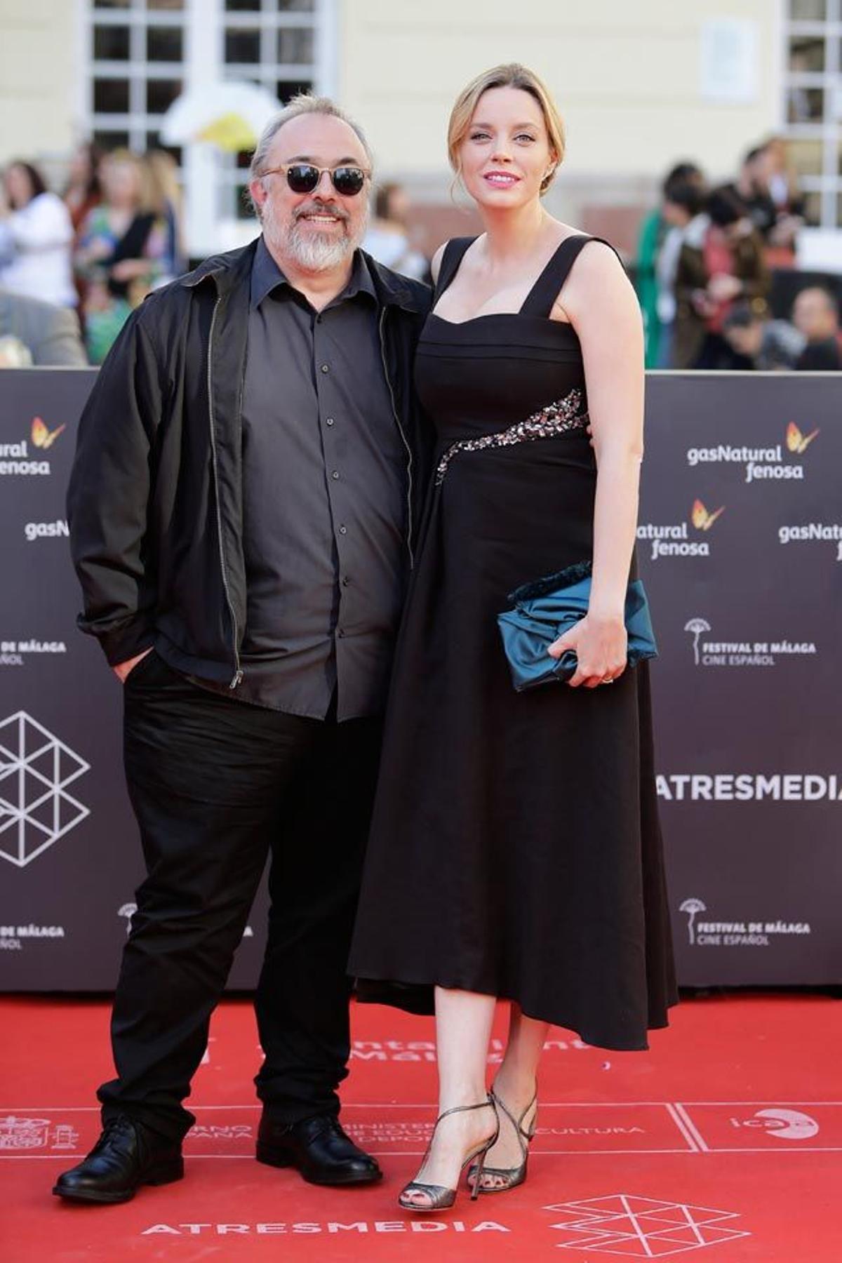 Álex de la Iglesia y Carolina Bang, en la gala de clausura del Festival de Cine de Málaga.