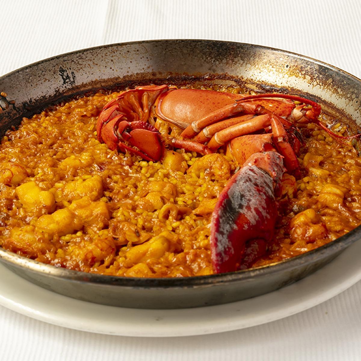 Arroz con bogavante en el restaurante 'El Telégrafo', del Grupo Oter.