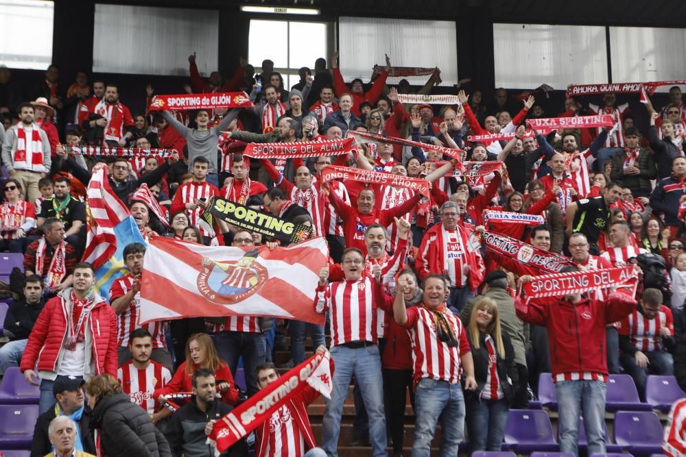 Así apoya La Mareona al Sporting en el José Zorrilla