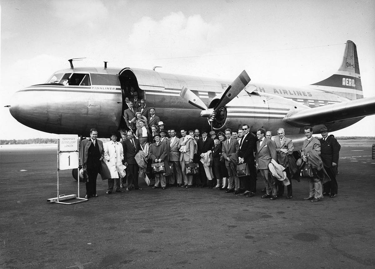 Vuelo inaugural de la compañía en 1954.
