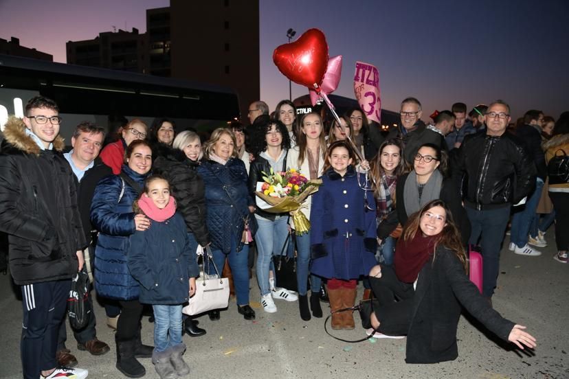 Las candidatas llegan a Alicante después de haber promocionado las Hogueras en Fitur.