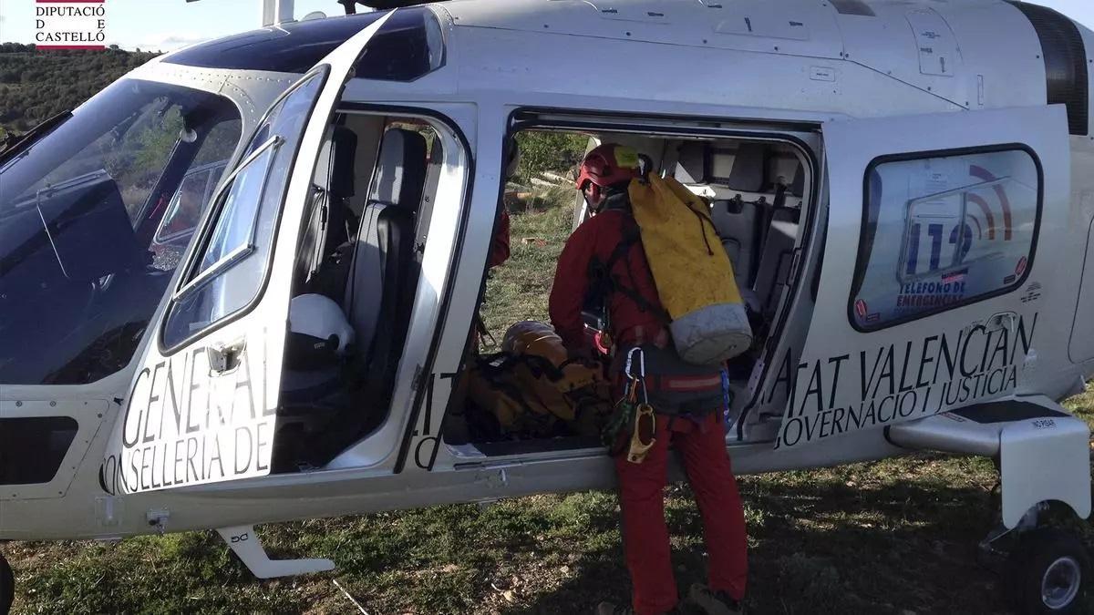 El ciclista ha sido trasladado en helicóptero al Hospital General de Castellón.