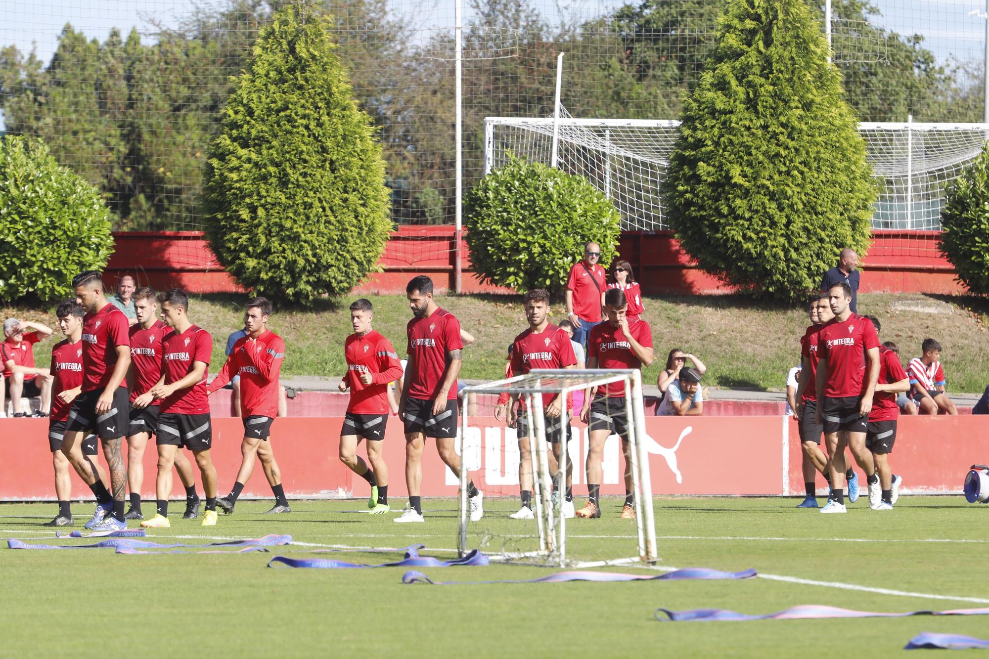 Entrenamiento del Sporting en Mareo