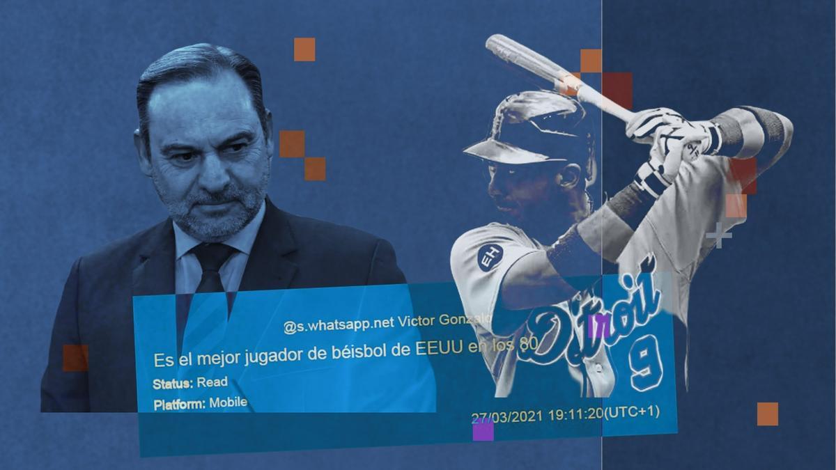 José Luis Ábalos y el exjugador de béisbol venezolano Carlos Guillén
