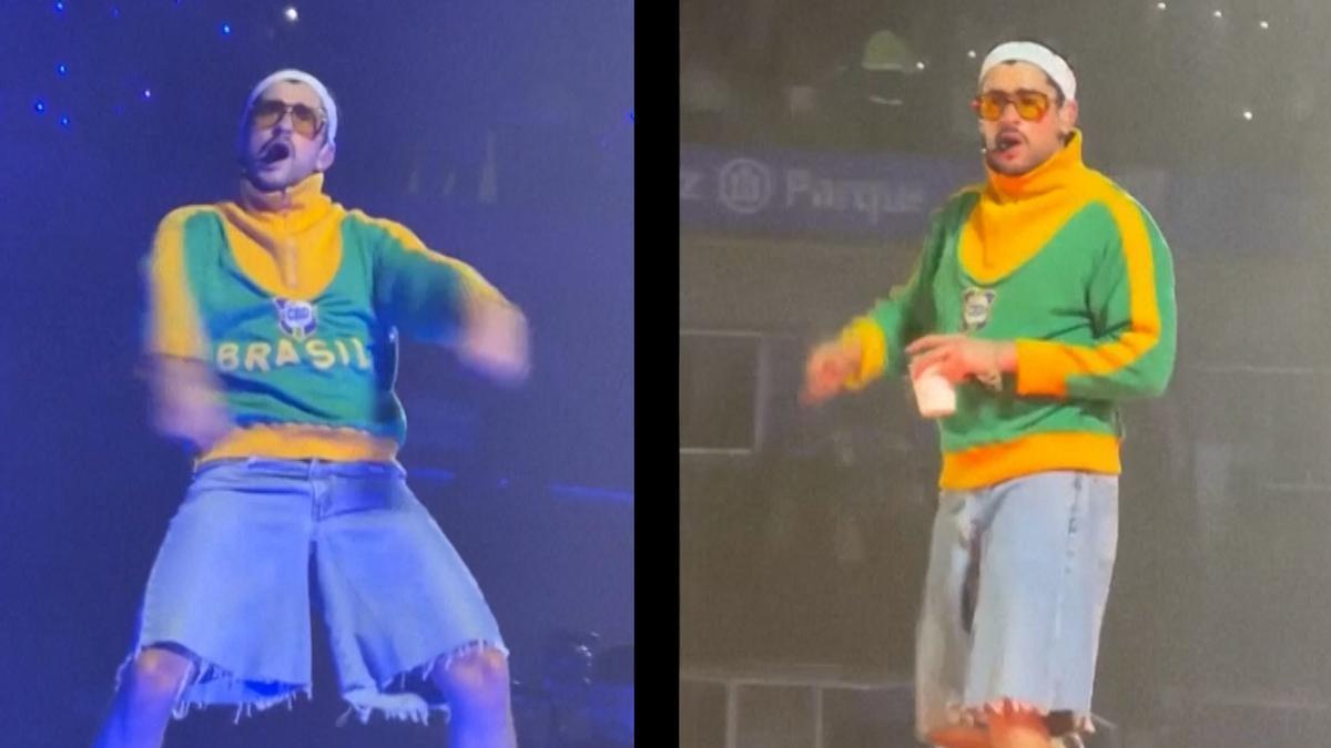 Bad Bunny rinde homenaje a Pelé durante concierto en Sao Paulo