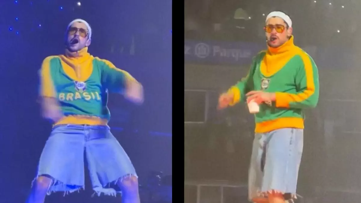 Bad Bunny rinde homenaje a Pelé durante concierto en Sao Paulo